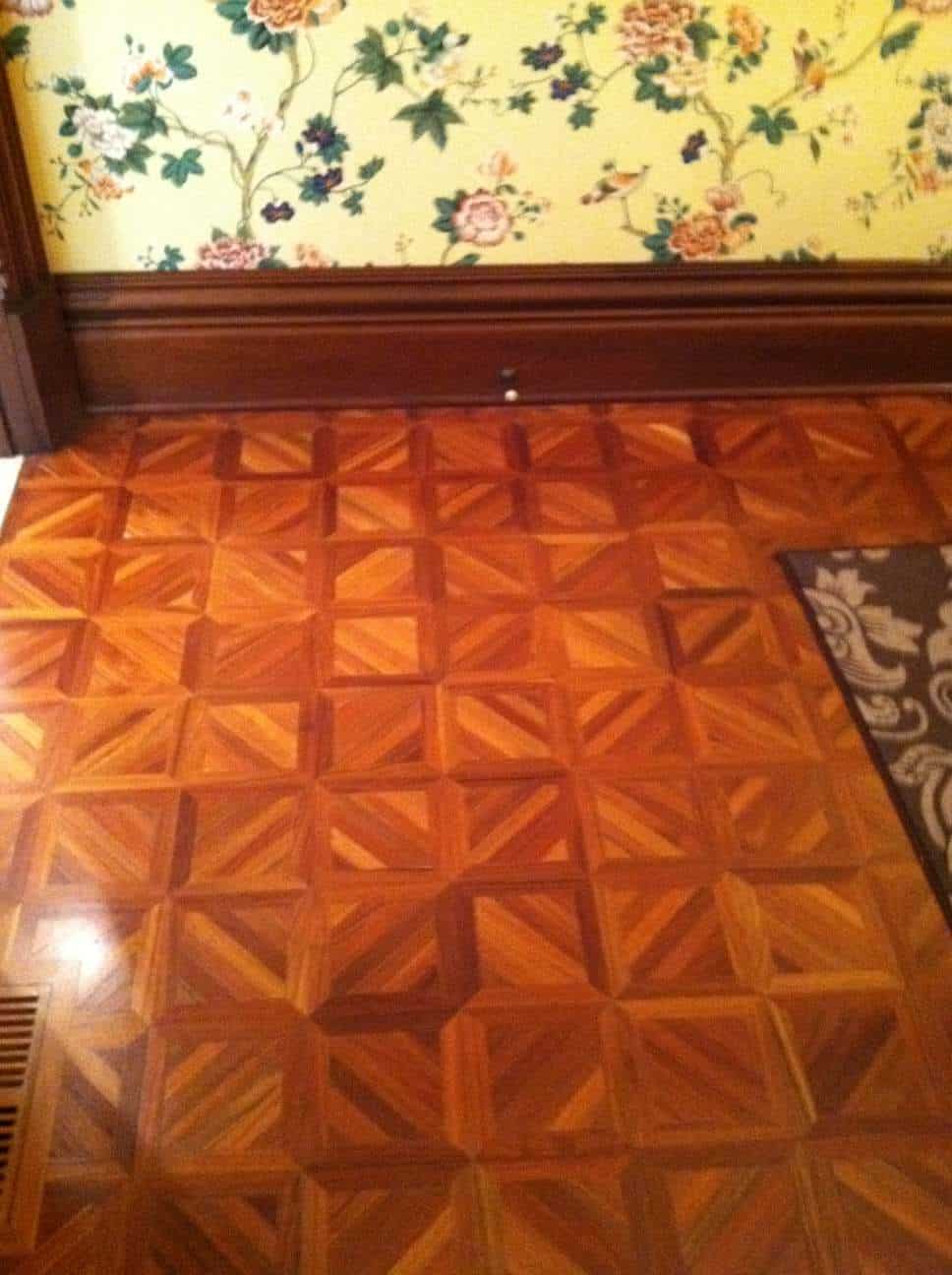 Louvre Blocks Pattern Decorators Show House 2012 | Tobias House | Hardwood flooring