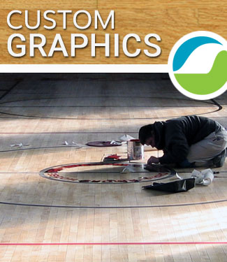 Click to Learn More About Custom Graphics on Wood Floors